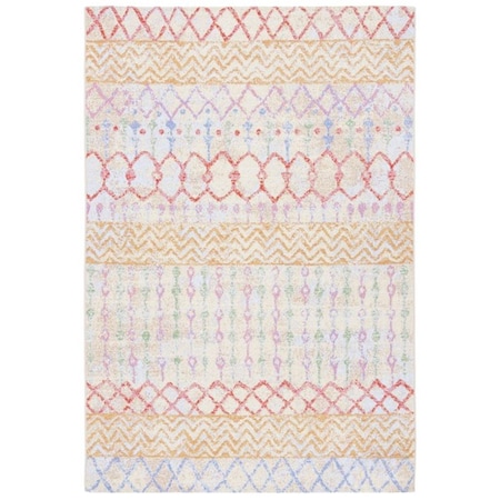 Safavieh 6 ft. 6 in. x 9 ft. 4 in. Summer Bohemian & Global Rectangle Power Loomed Rug - Gold & Blue SMR497D-6
